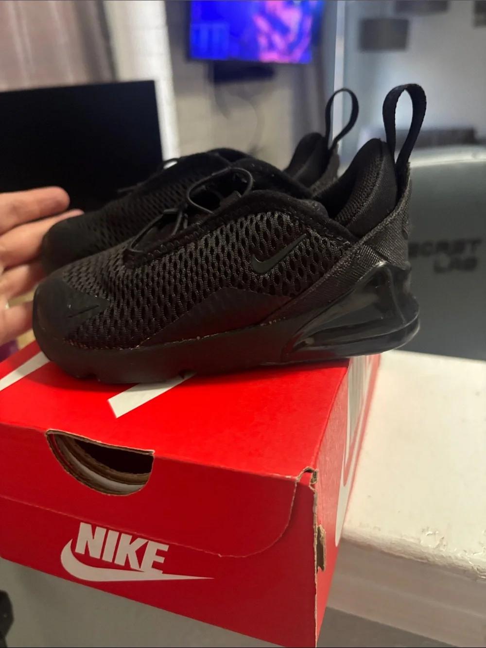 Nike Kids Black Mesh Slip-On Sneakers